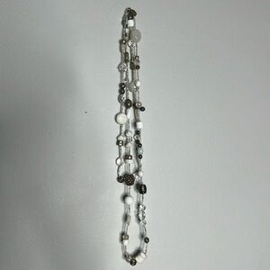 Women’s Long White Multi Wear Necklace